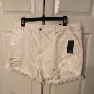 Wild Fable white distressed shorts 18